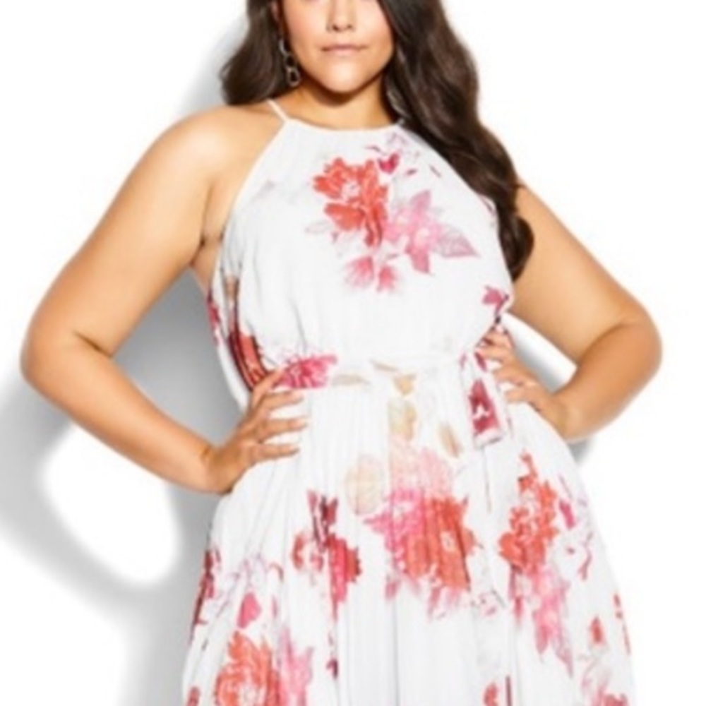 2x Pink and White dress with pleated skirt. So pretty!